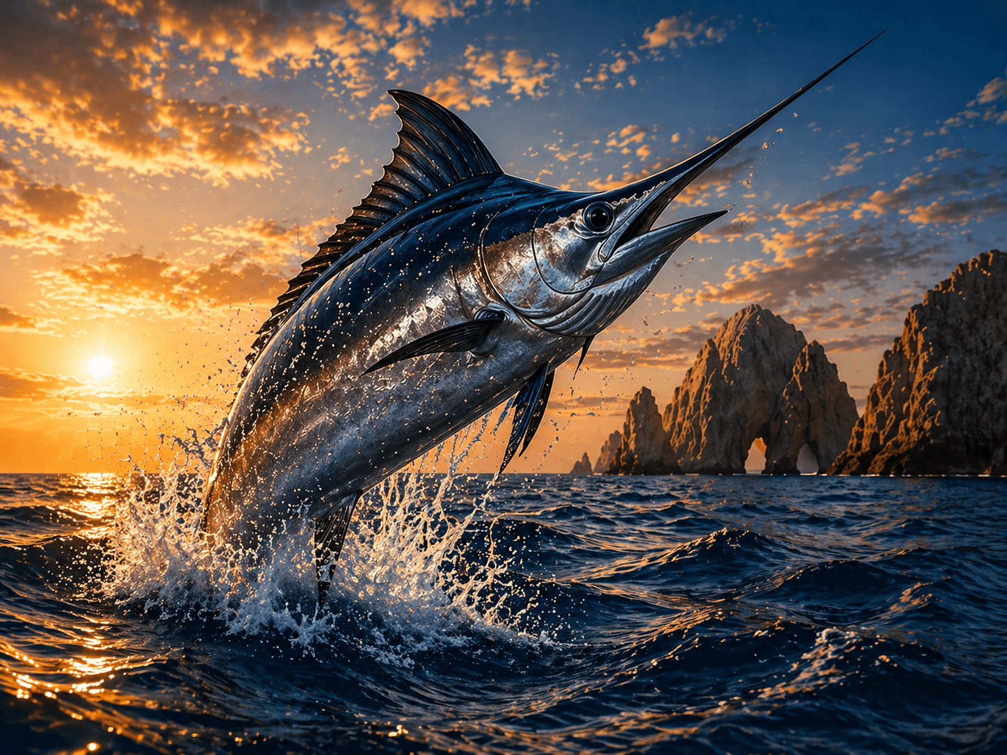 Catch and release moment off the coast of Los Cabos